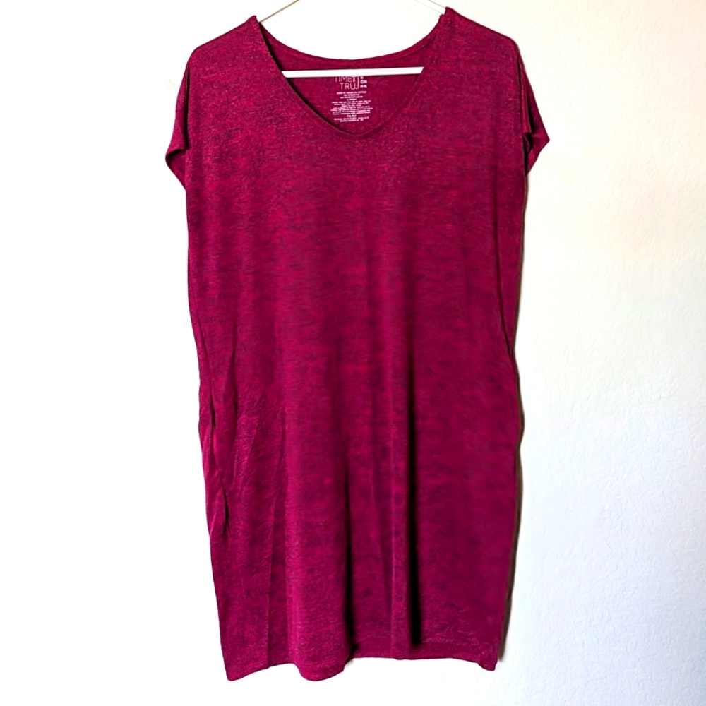 Time and Tru Heathered Tshirt Dress